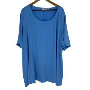 Susan Graver Mondern Essentials Liquid Knit Fit & Flare Top Women's Size 5X